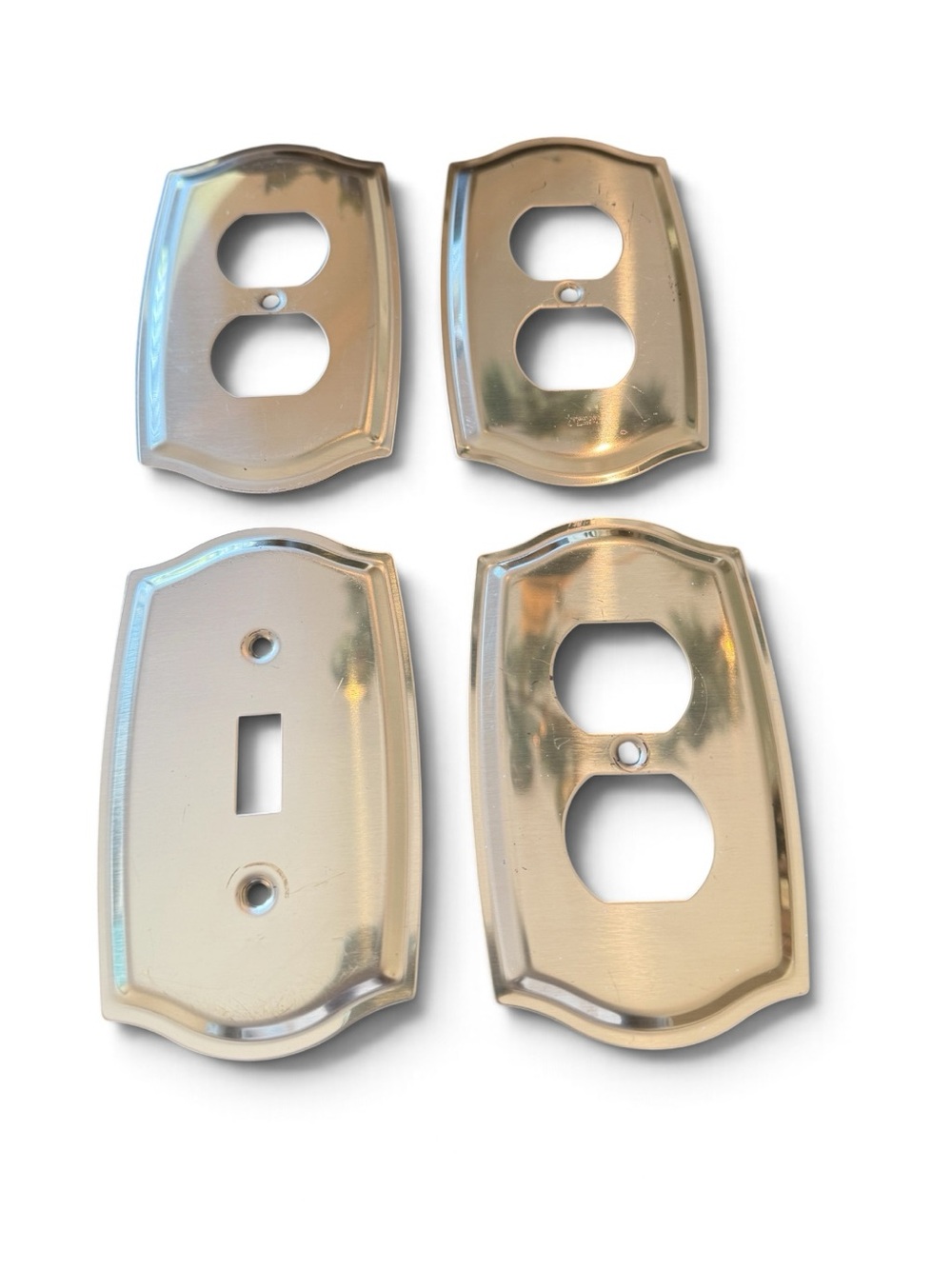 Polished Brass Outlet & Switch Wall Plate Covers - Set of 4